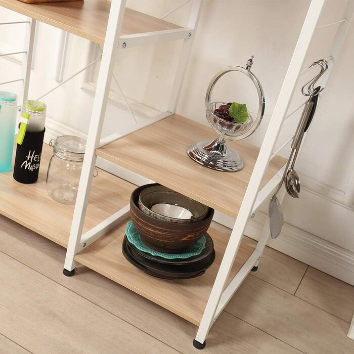 Стелаж для кухні SogesHome: органайзер, візок для зберігання, 90 x 40 x 83 см, колір дуб (SH-171-BK)