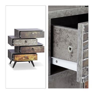 Вінтажна комод Relaxdays з 4 висувними ящиками