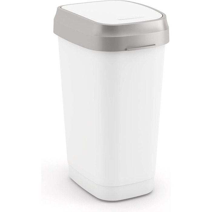 Пластиковий контейнер для сміття Curver (білий / сірий, 25 літрів)