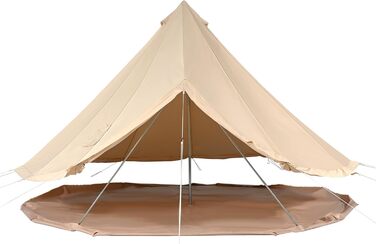 Намет-юрту VEVOR Glockenzelt 3-7м, бавовна TC, для 6-12 осіб, з PVC підлогою, кемпінговий намет