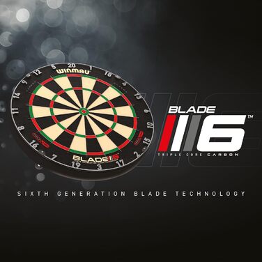 Дошки для дартсу Winmau Blade 5 і Blade 6 - Triple Core Blade 6 доступні в чорному, білому, червоному та зеленому кольорах