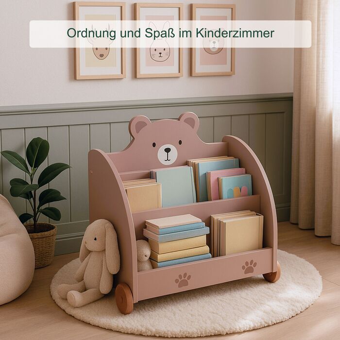Поличка для книг Relaxdays з дизайном ведмедика