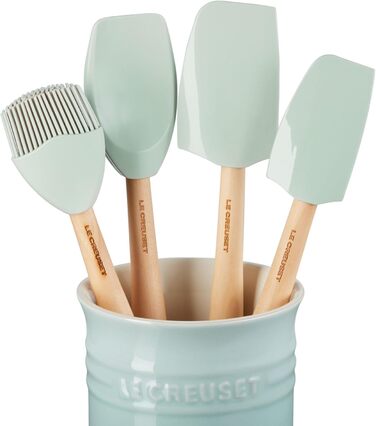 Набір кухонних аксесуарів Le Creuset Craft Series з керамічним казаном, 5 предметів, колір Морська сіль (Sea Salt)