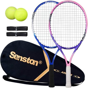 Тенісна ракетка Senston 23 для 2 гравців, набір тенісних ракеток цільного дизайну з тенісною сумкою, накладкою, тенісними м'ячами