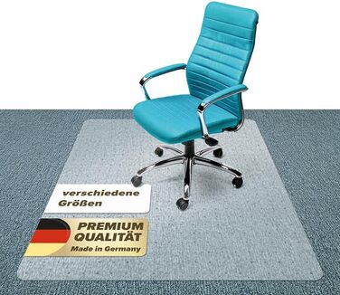 Килимок для стільця Kaiser Plastic з полікарбонату, Made in Germany, для килимового покриття, 90 x 120 см, прозорий, класичний