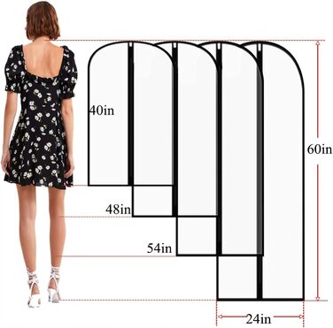 Чохол для одягу JSF із застібкою-блискавкою, 60-80 см