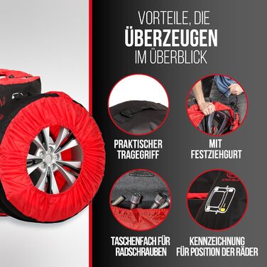 Набір мішків для шин Heyner® 16-22 дюймів, для позашляховиків, 4 шт.