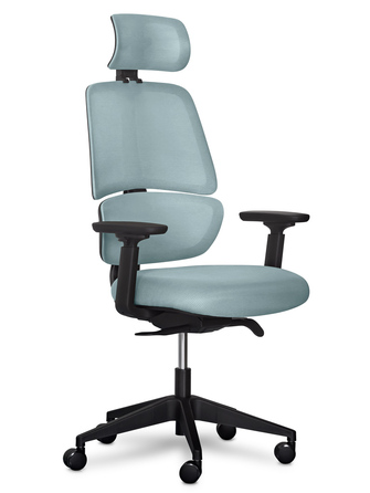 Крісло Mealux Leo Air Plus Grey / Blue (арт.Y-546 KBGL)