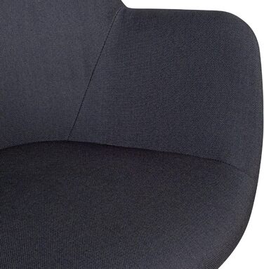 Набір обідніх стільців FineBuy 2 шт. з підлокітниками, 54x85x58 см, тканина, чорні ніжки, сучасний дизайн, м'який, для кухні