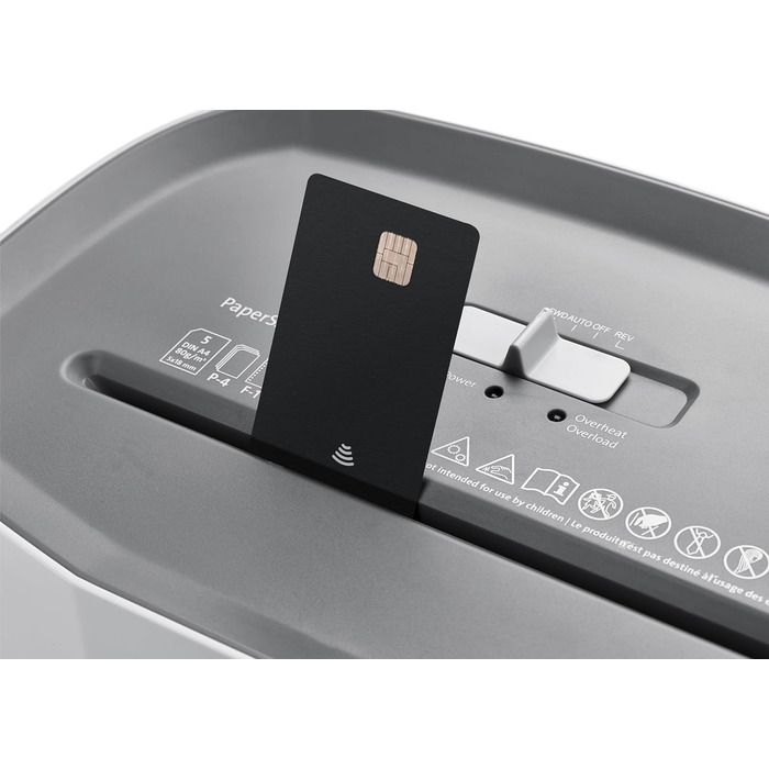 Шредер Dahle PaperSAFE PS 120: 8 листів, P4, частинковий різання, без масла, сірий