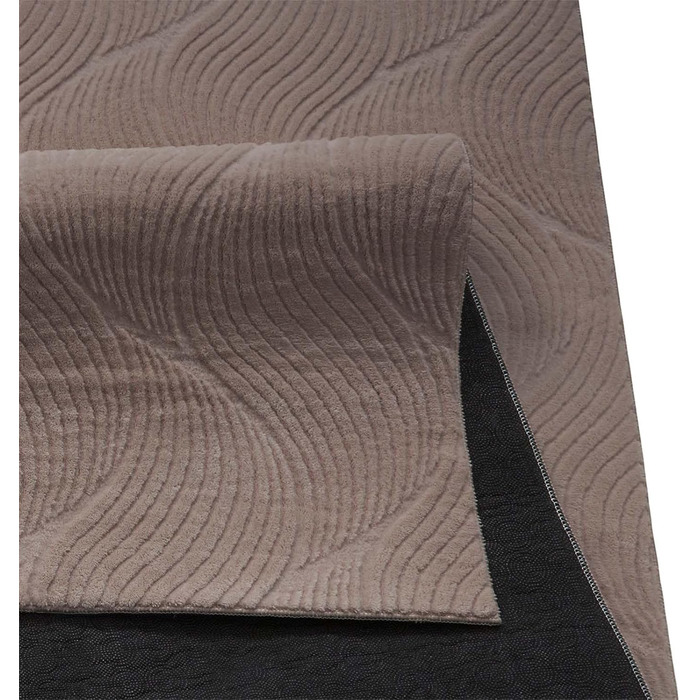 Килимок для ванної кімнати Taracarpet з антиковзаючим покриттям, зелений з листям, 80x150 см