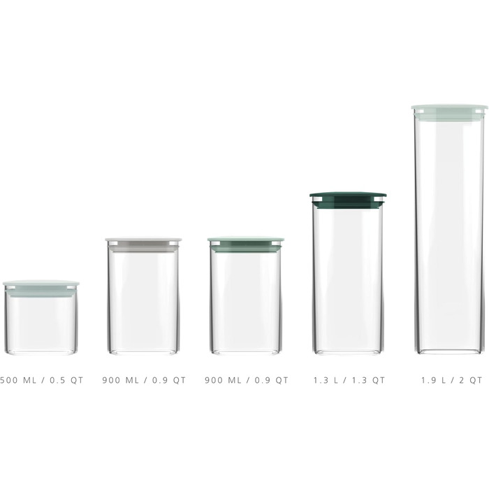 Набір Joseph Joseph з 5 контейнерів для зберігання продуктів на кухні, герметичні з функціональним тримачем, сірий