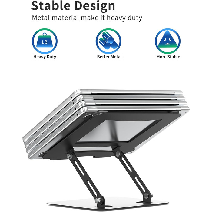 Підставка для ноутбука на стіл Soundance, регульована висота, чорний