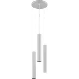 Підвісний світильник Lindby 'Joffrey (Modern) в білому кольорі з металу для вітальні та їдальні (3 полум'я, GU10) - Стельовий світильник, Обідній настільний світильник, Підвісний світильник, Підвісний світильник, Світильник для вітальні Білий пісок