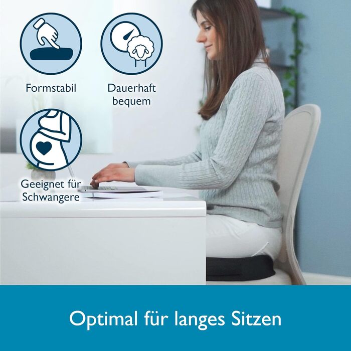 Подушка для сидіння Beautissu BeauErgo GS Memory Foam з гелевим наповнювачем - ергономічна підставка для автомобіля та офісного крісла, з ефектом охолодження