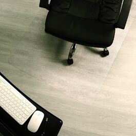 Полімерне офісне крісло Marvelux Eco Enhanced Захисний килимок для твердої підлоги, прямокутний килимок для офісного крісла 116 x 150 см, прозорий подушечка для стільця, доступний у різних розмірах 150 x 120 см