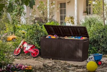 Водонепроникний ящик для подушок Koll Living 270л з вентиляцією, дерев'яний дизайн, витримує до 250 кг