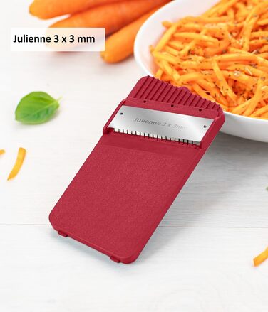 Nicer Dicer Mandoline 12-ти частинний набір для нарізки овочів: слайсер, шматовиця, для гурки, кухонний слайсер, слайсер для джиран, для нарізки соломкою, преміум-якість, турквіз/зелений (червоно-сірий)