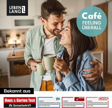 Електричний піноутворювач для молока LEBENLANG - 4 режими, 240 мл, без BPA, з насадкою для збивання