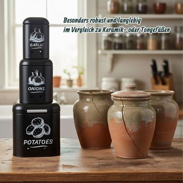 Набір з 3 контейнерів для зберігання картоплі Relaxdays