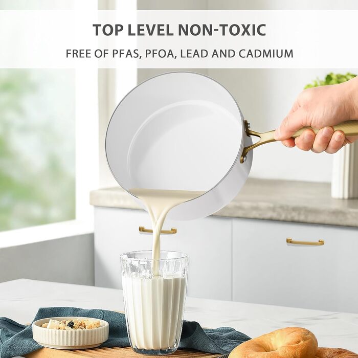 Набір посуду RIOVARM з нержавіючої сталі з антипригарним покриттям, кераміка, каструлі, сковорідки, сотейник, соусниця, лопатка, кухонні аксесуари