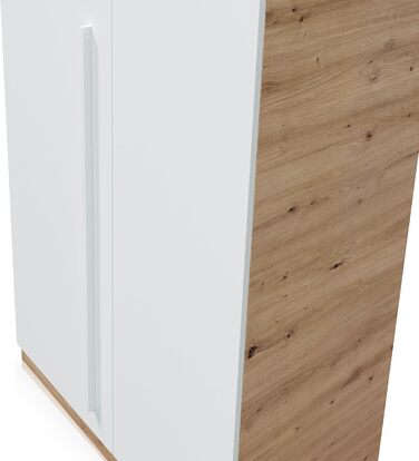 Ліжко дитяче Habitdesign Noa з 2 ящиками, білий та ехо-дуб, 97x77x196 см (без ламелей)