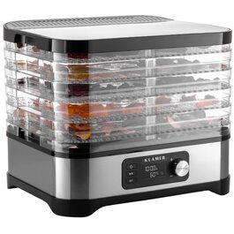 Сушарка для фруктів та овочів Klamer 400W з таймером 24г та регулюванням температури 35-70°C, 5 ярусів, з нержавіючою сталлю, без BPA