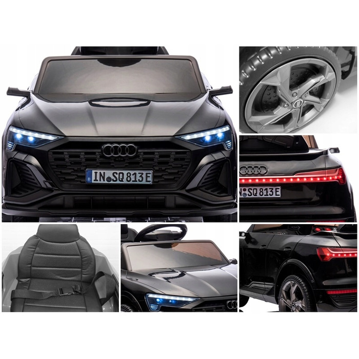 Дитячий електромобіль Audi SQ8 чорний — автомобіль на акумуляторі для дітей