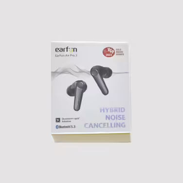 Навушники-вкладиші EarFun Air Pro 3, ANC, aptX, 6 мікрофонів, багатоточковий, акумулятор 45 год, додаток, чорний-сріблястий