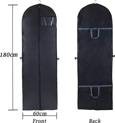 Чохол для одягу Niviy 3 шт 60х180 см чорний