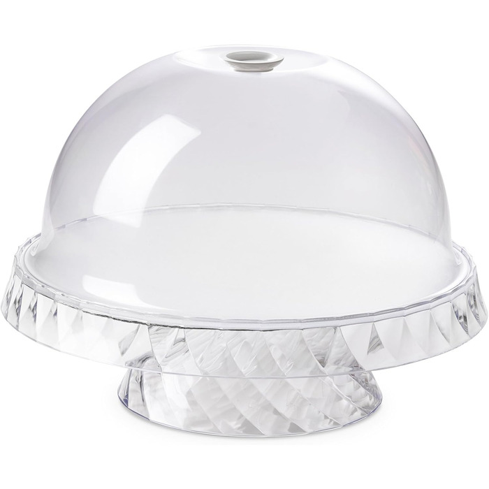 Форма для випічки Omada Design Linea Diamond з акрилу, діаметром 36 см, з кришкою та підставкою для фруктів/випічки, Made in Italy