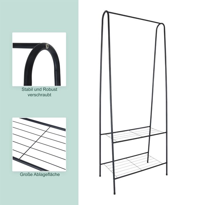 Тумба для одягу Relaxdays вузька з 2 полицями