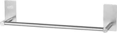 Вішалка для рушників без свердління Шліфована нержавіюча сталь Самоклеюча Подвійна з 2 гачками (A-40см)