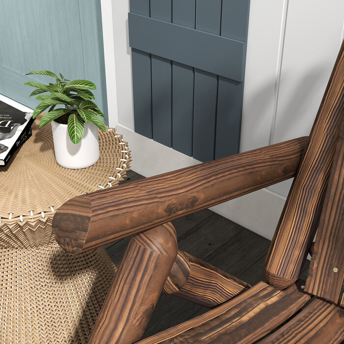 Садовий стілець для відпочинку на відкритому повітрі, висока спинка, витримує до 113 кг, стійкий до погодних умов, обпалений