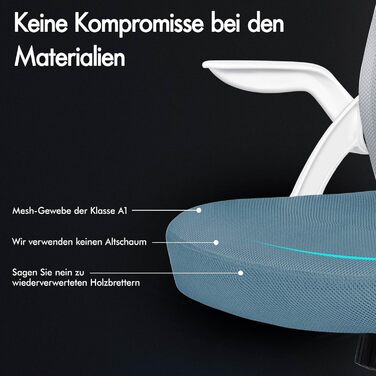 Офісний крісло ALFORDSON з динамічною підтримкою попереку, чорний (Arc - Синій та Сірий)