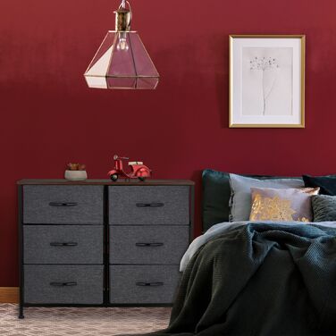 Комод Relaxdays з 6 висувними ящиками