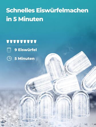 Льодогенератор Fohere портативний самоочисний, 14 кг/24 год, 2 розміри льоду, компактний, чорний - для дому, бару, офісу, кемпінгу