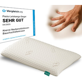 Ортопедична подушка KNERST® для шиї: підтримка, комфорт, memory foam, 40x80 см