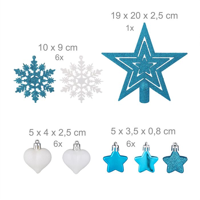 Набір новорічних кулічок Relaxdays (101 шт.)