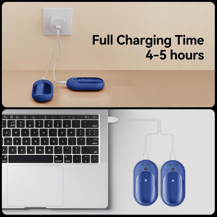 Електричні грілки для рук COTOP, 6000mAh, 2 шт. USB-C, 3 режими нагріву, для жінок, чоловіків, дітей, катання на лижах, піших прогулянок, зелений (блакитний)