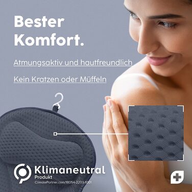 Подушка для ванни Vesta+ Нічна блакить L з присосками, переможець тестів, подушка для шиї та голови у ванну