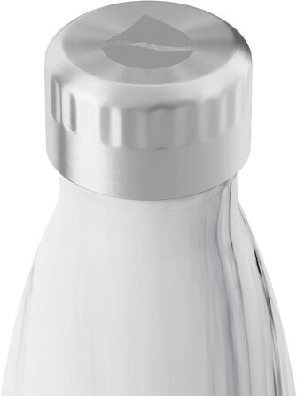 Вакуумна колба FLSK З гравіюванням (наприклад, назви) 500 мл Білий мармур (мармур) - Пляшка для води з нержавіючої сталі нового видання зберігає гарячу протягом 18 годин і холодну протягом 24 годин - 100 герметична - газована