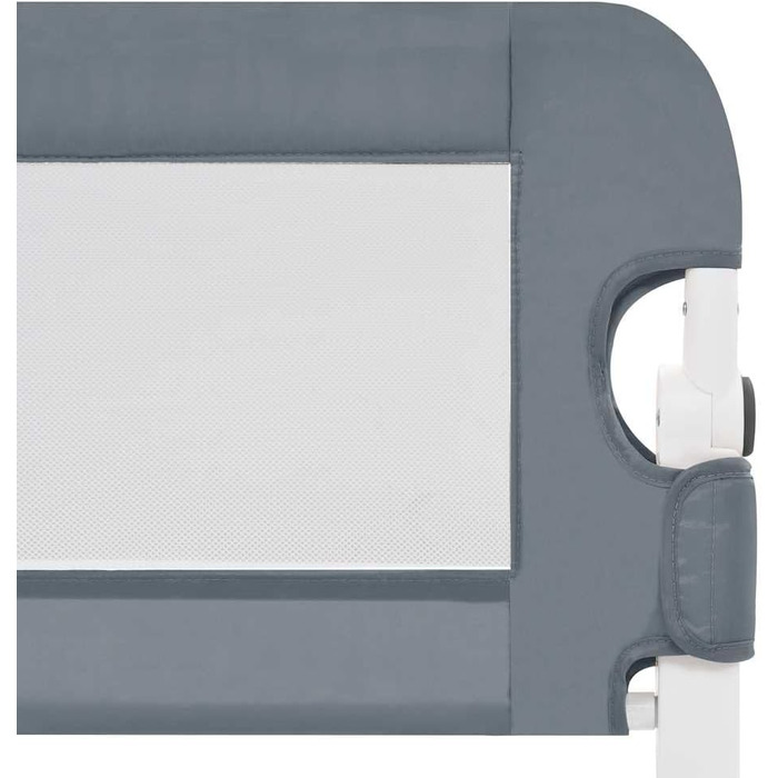 Захисний бортик для ліжка vidaXL для дітей та малюків 150x42 см, сірий, поліестер