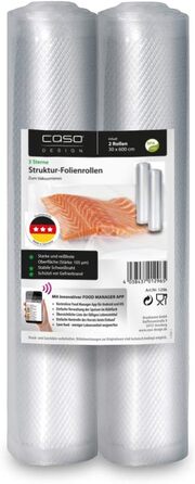 Вакууматор CASO VC10 для продуктів харчування, пристрій для вакуумування з 10 пакетами, ширина шва 30 см