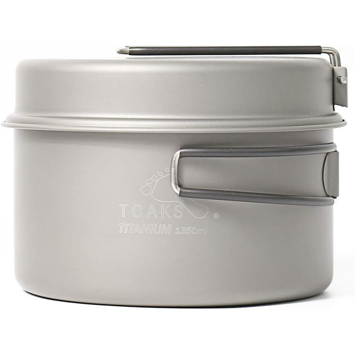 TOAKS Titan: Набір посуду для кемпінгу та хакінгів (1350мл) - сковорода, каструля, миска