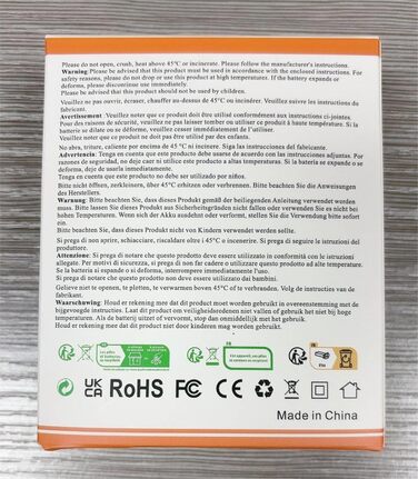 Швидка зарядка 15 Вт PD, LCD дисплей, сумісний з iPhone 14/13/12/11 - помаранчевий, 5000mAh