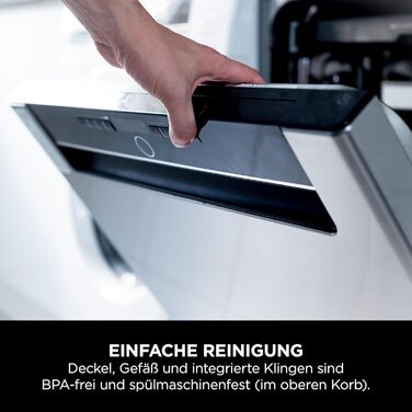 Портативний блендер Ninja Blast Max: 2 x 570 мл, акумуляторний, з чашею та кришкою, 3 функції, для смузі та протеїнових коктейлів, фіолетовий/сріблястий, BC251EULS