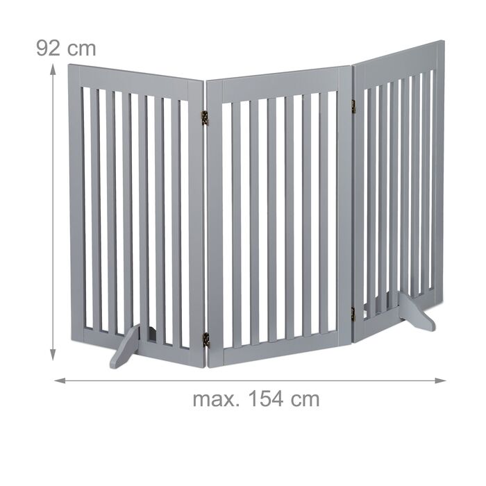 Захисний бар'єр Relaxdays сірого кольору, 92 см