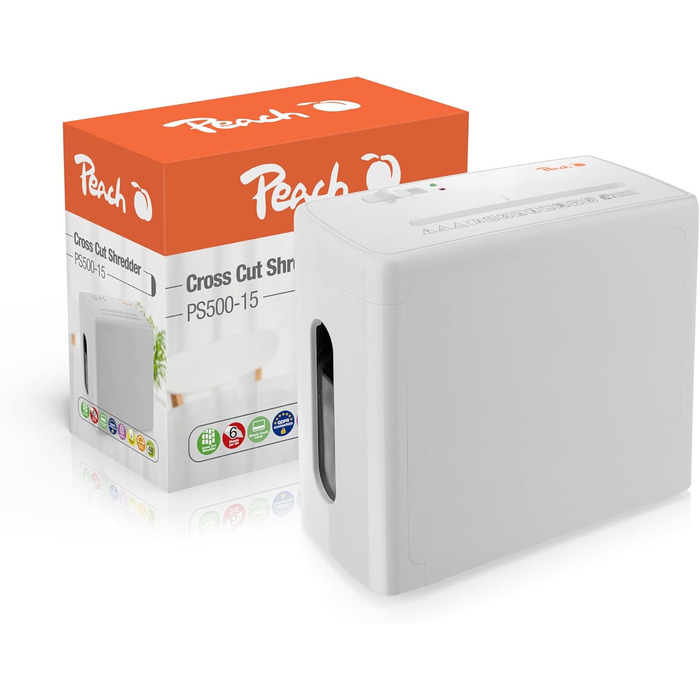 Шредер Aktenvernichter SuperSilent PS500-15A: тихий, 6 листів, A4, P-4, DSGVO
