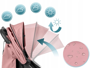 Легка прогулянкова коляска-трость Nukido, складана, з великими колесами